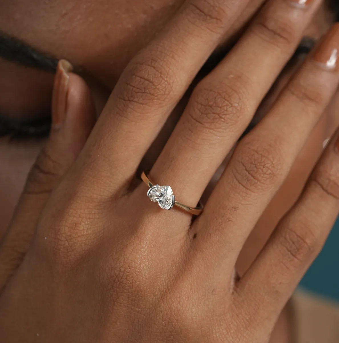 Heart Solitaire Diamond Ring